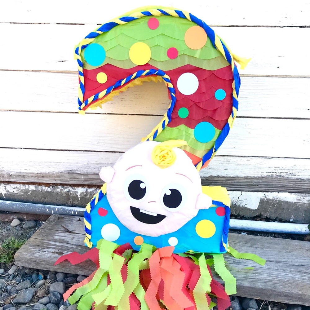 Handmade Cocomelon Number Two Piñata